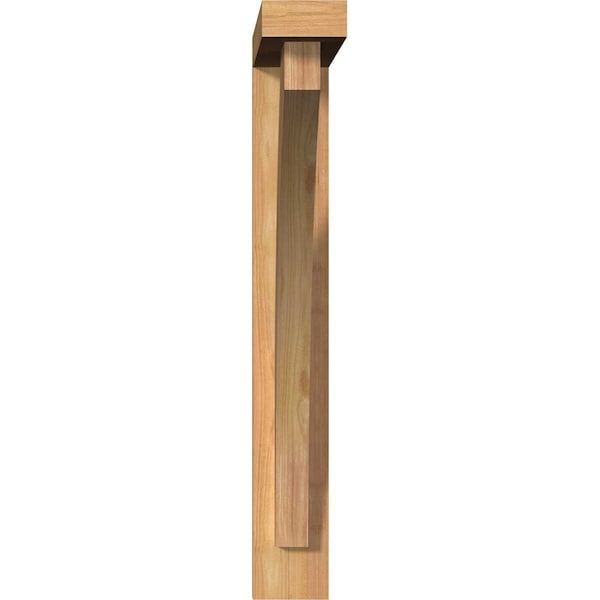 Thorton Block Smooth Bracket W/ Offset Brace, Western Red Cedar, 3 1/2W X 18D X 26H